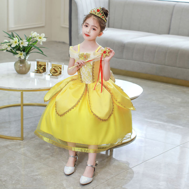 th-เด็กเด็กเบลล์เจ้าหญิงแต่งตัวสาวชุดฮาโลวีนสีเหลืองพรหมชุดเบลล์ความงามและสัตว์ชุด