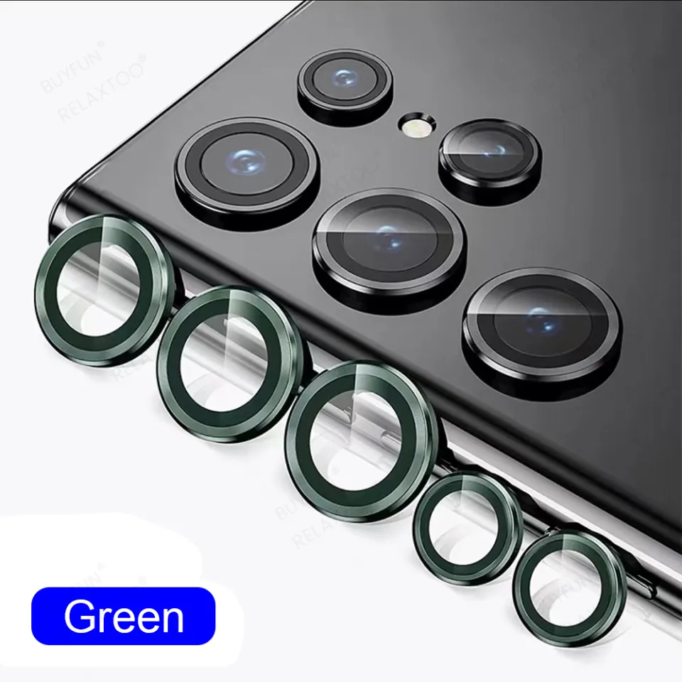 Metal Ring Camera Tempered Glas Film für