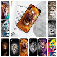 YU120 Lion Black อ่อนนุ่ม เคสโทรศัพท์ หรับ Realme C33 C12 C21 XT C25Y C17 C1 C21Y X2 C11 V11S C20 C20A C3 C15 C30 C2 C25S V11 C31 Pro ปก