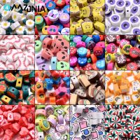 【CW】㍿۞  30/50/100pcs 10mm Polymer Clay Beads Alien Fruit Spacer Jewelry Making Diy Necklace Findings