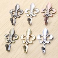 【YF】 Modern Big Flower Hook Wall Curtain Accessories Perforated Door Zinc Alloy Simple Clothes Key Double