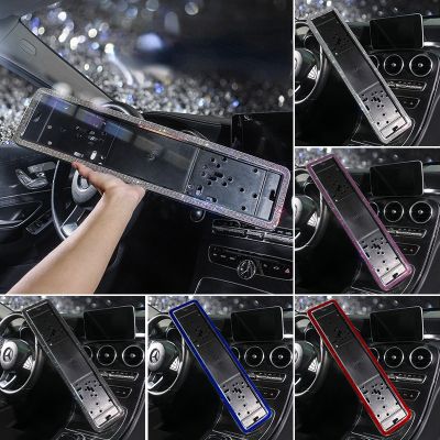 New Luxury Crystal Car License Plate Frame Russian Car Licence Number Plate Car Styling Diamonds Car Accessories for Women