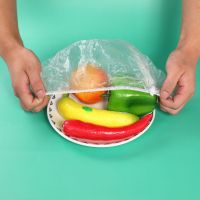 【hot】 100pcs Disposable Food Cover Plastic Wrap Elastic Lids for Fruit Bowls Cups Caps Storage Keeping Saver !