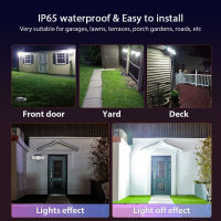 Solar Lights Outdoor, 208 LED 2Solar Flood Security Lights with Motion Sensor IP65 Waterproof 3 Heads Spot Wall Lights