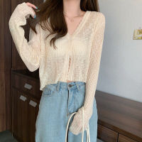 Modelhouses # Women S Button Down Crop Tops,แขนยาวสีทึบไหมพรมยึดโครงเสื้อคาร์ดิเกนแบบหลวม