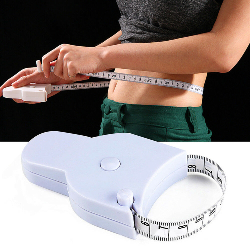 Retractable 60Double Scale Soft Tape 150CM 60inch Measure Dual Sided Flexible Ruler Measuring Weight Loss Medical Body Sewing Tailor Dressmaker Cloth Accurate Measurements Office Accessories 