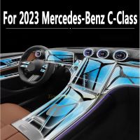 For Mercedes-Benz Class-C200/260L 2022-2023Car Interior Center Console Transparent TPU Protective Film Anti-Scratch Repair Film