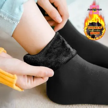 1 Pair Women Socks Autumn Winter Pure Cotton Solid-color Mid-tube Warm Long  Socks