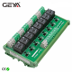 GEYA 8ช่องอินเทอร์เฟซโมดูลรีเลย์5VDC 12VACDC 24VACDC DIN Rail Panel Mount สำหรับ Automation PLC Board