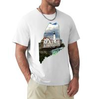 MaineS 200Th Birthday With Lighthouse T-Shirt Man Clothes Kawaii Clothes Men Long Sleeve T Shirts