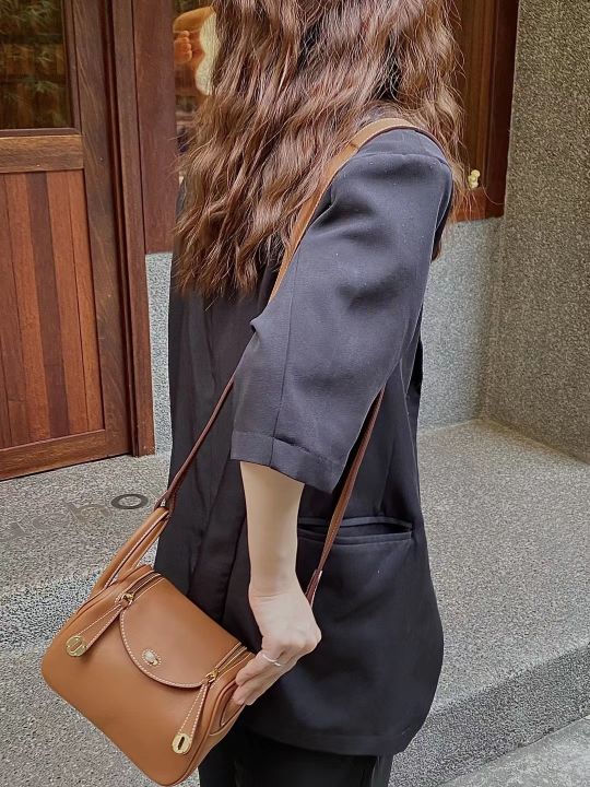 New Arrival 2023 Women's Bag - Mini Lindy Bag | Doctor Bag | Pillow Bag |  Head Layer Cowhide Genuine Leather Crossbody Shoulder