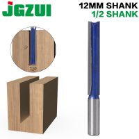 【hot】♕☍  1 pc 1/2  12MM SHANK Extra long 3  Cutting Dia. Straight Router Bit Woodworking Tenon Cutter for