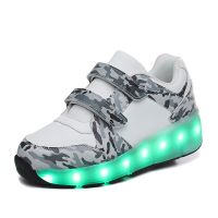 2023 Kids Roller Sneaker Shoes Led Light Girl Outdoor Skating Flying Breathable 2 Wheels Blade Sport Gear Summer Gift Skates Red Roller Skates parts