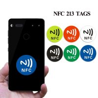 ✕﹍ 6pcs NFC Tags Stickers 13.56MHz Adhesive 213 Chip Label Universal Round 30mm RFID Smart Cards PET Material for All NFC Phones