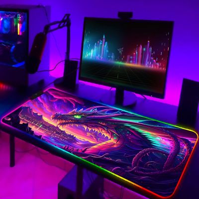 ❀✸ↂ RGB Dragon Game Mouse Pad Large Mouse Pad Gamer Led Computer Mousepad Big Mouse Mat with Backlight Carpet For keyboard Desk Mat