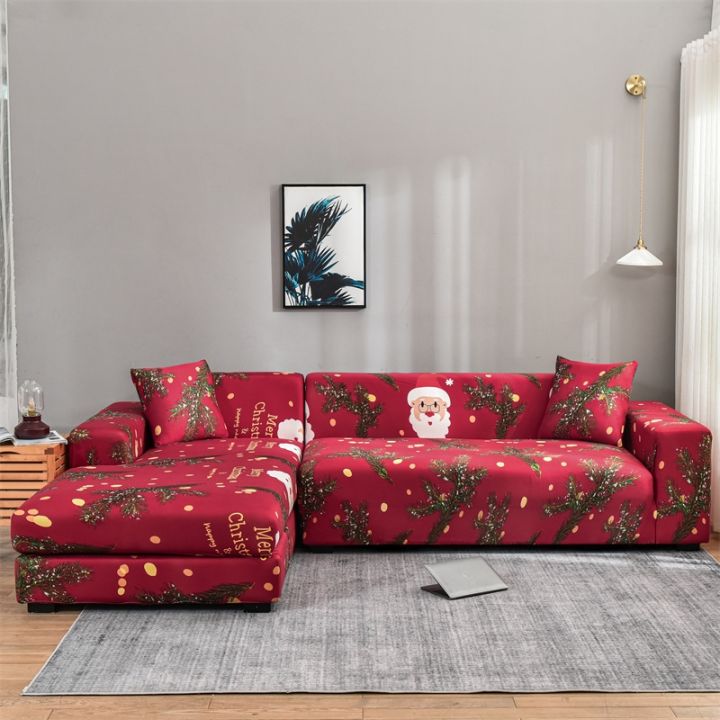 cloth-artist-คริสต์มาสยืดหยุ่นโซฟาครอบคลุม-forroomprinted-ที่นอนปกยืด-lcorner-โซฟาเก้าอี้ปลอก1ชิ้น