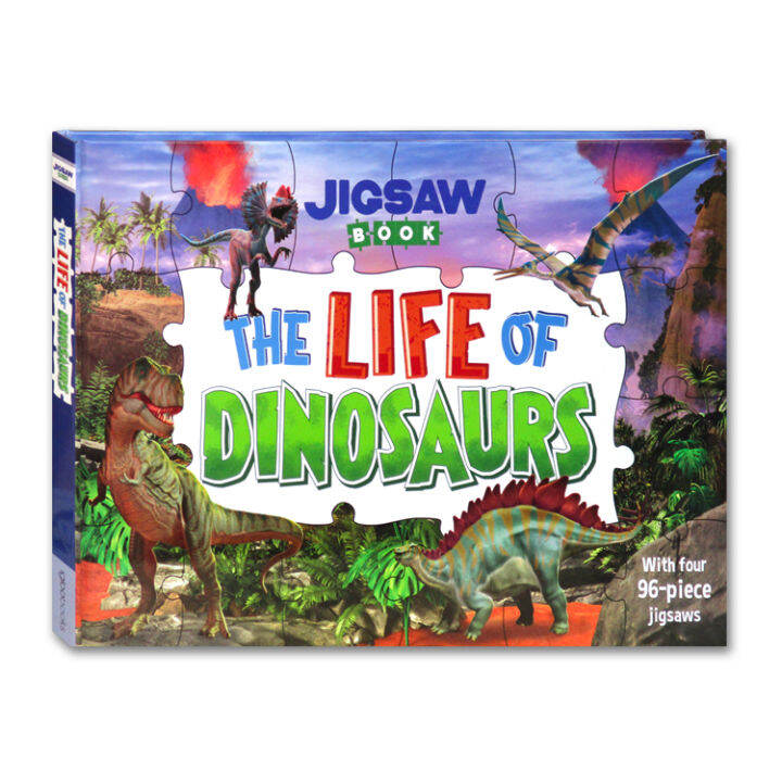 Deluxe Jigsaw Book The Life Of Dinosaurs With Four 96Piece Jigsaws