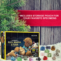 THIN Crystal Advent Calendar Kids With Rock Collections Pebbles Polished Gravel Christmas Countdown Calendars