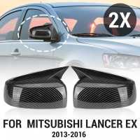 ฝาครอบกระจกมองข้างมองหลังรถยนต์เป็นคู่เคสกรอบกระจกสำหรับ Mitsubishi Lancer EX 2013-2016รุ่นสัญญาณไม่เลี้ยว