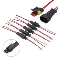 10pcs 5 Pairs 2-Pin Way Waterproof Electrical Auto Connector Male Female Plug With Wire Cable Harness For Car Motorcycle