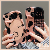 เคสเคสสำหรับ Redmi 9C 9T 10A 10C A1 A2 9 10 Note 11 Note 9 8 Note 10 Pro Max Note 10 Pro Plus Note 10S 11S Note 12 POCO M3 3D ขอบโค้งงอลายการ์ตูนปลอกอ่อนลายสก๊อตน่ารักแมววัวเสือดาว