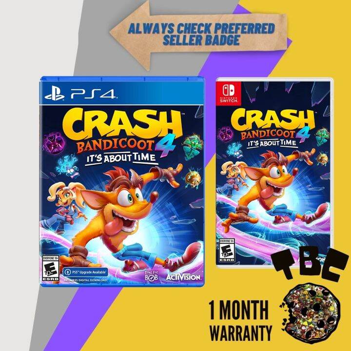 Crash Bandicoot 4: It's About Time - PS4 [R3][PRELOVED] | Lazada PH