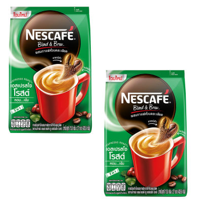 เนสกาแฟ เบลนด์ แอนด์ บรู กาแฟปรุงสำเร็จ 3อิน1 สีเขียว แบบถุง 27 ซอง ( 2 ห่อ )