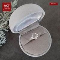 MT แหวนเงินแท้ รูปโพธิ์ดำ ไซส์ : 49, 53, 57 Solid 925 Sterling Silver Ring (sr067 ) MT Jewelry มณีธารา