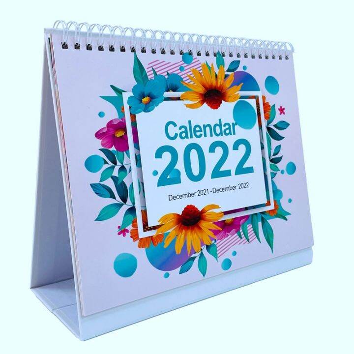 Desk Calendar 20212022 Standing Flip Desktop Calendar Memo Pages Stand