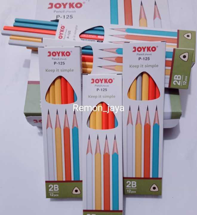 Promo Pensil 2b Joyko P125 Pensil 2b Warna Warni 1 Pak Isi 12 Pcs