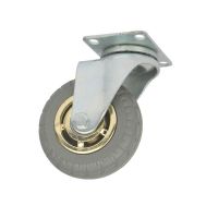 4-Inch Furniture Caster Solid Rubber Tire Trolley Wheel Bearing Universal Muted Medical Bed Equipment Part Without Brake