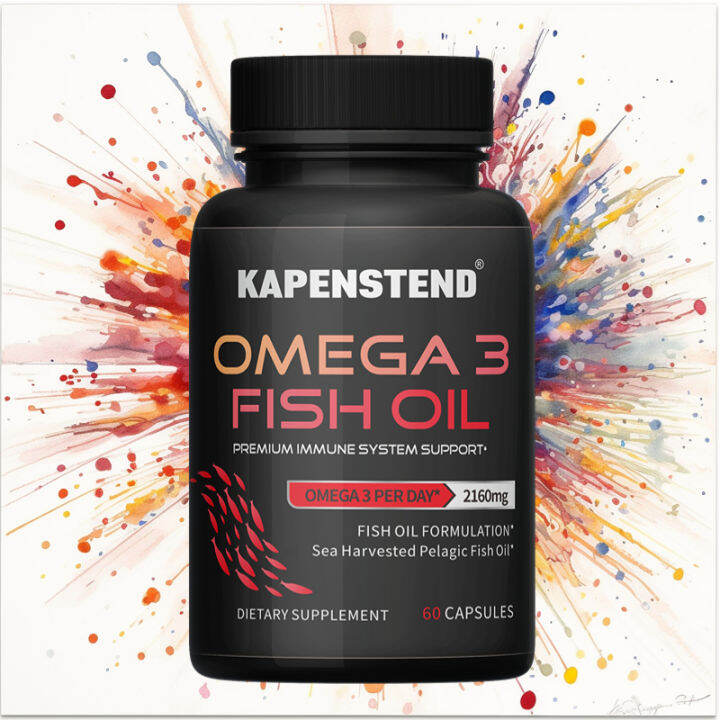 Fish oil capsules,Advanced Formula for Heart, Brain, Immune System ...