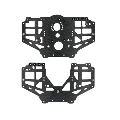 Carbon Fiber Center Gearbox Guard Plate Outer Protective Plate of Medium Wave Box Left and Right Outer Protective Plates for Losi LMT 4WD Solid Axle Monster Truck 1/8 RC Car Upgrade Parts Accessories