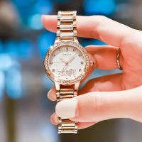 WIILAA Women Stainless Steel Wrist Watches For Ladies Female Clock Watches Luxury Brand Top 2023 New Fashion Elegant Rose Gold