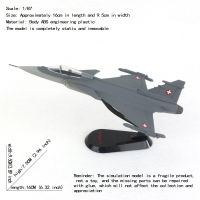 เครื่องบินรบ JASON TUTU กระเป๋า JAS-39เครื่องบินรบ Gripen Diecast เครื่องบินขนาด1/87โมเดลเครื่องบินเครื่องบินการดร็อปชิป