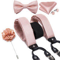 ใหม่ยี่ห้อผู้ชายออกแบบปรับ Suspenders แฟชั่น Y-shape Braces Elastic Clip-On เข็มขัด Suspender Bowtie ชุดสำหรับ Man กางเกง-VXCB MALL