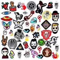 【YF】☄☇  EYE SKULL Patches Embroidery Iron Appliques Jeans Stickers Badges Hallucination