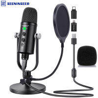 USB Microphone Kit for Podcast PCMicroMaciOSAndroid with Pop Filter for GamingOnlineChatting VideosVoice OversStreaming