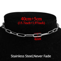 Punk Clavicle Choker Neck Chains For Women Fashion Stainless Steel Key Lock Cross Pendant Necklaces Statement Party Jewelry