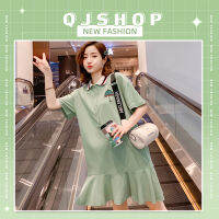 QJshop เดรสคอปกแต่งกระดุมหน้า☔️ ตั้ลร้าคแบบใสใส ไม่มีอะไรมาต้าน?✨ น้อนน่ารักมี 5 สีนุ้บนิ้บบบมาก
