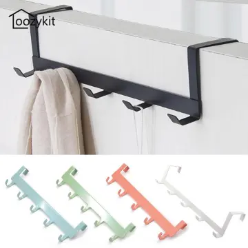 2pcs Home Kitchen Stainless Steel Door Hooks Self Holder Hanger Hang Coat  Hooks Drawer Cabinet Towel Clothes Pothook Door Hook