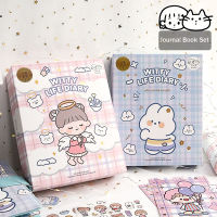 Sharkbang Creative Journal Notebook Set 82 Sheets Papers Kawaii Rabbit Girls Gift Box Sets Agenda Bullet Binder Dairy Stationery