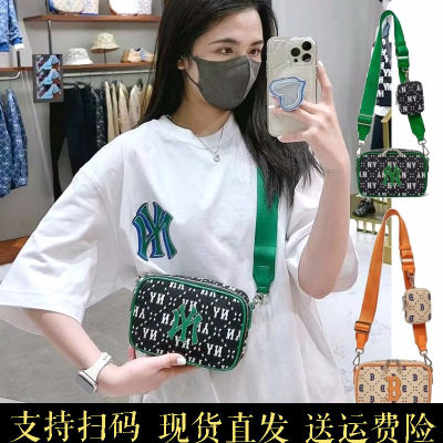 23 Spring And Summer New Fashion Brand Mlb Rhombus Vintage Camera Bag Ny Presbyopic Small Square Bag European And American Shoulder Bag