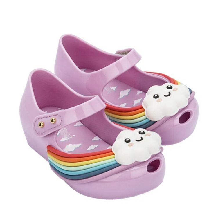 mini-mlsa-rainbow-shoes-2022-new-summer-jelly-shoe-non-slip-kids-toddler-beach-sandals-cute-flower-buckle-little-girl-shoes