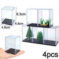 4Pcs Acrylic Dustproof Box Figures Car Building Block Display Cabinet Dustproof Assembly Box Case Shop Window Base Bricks Leduo Building Sets