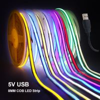 DC 5V USB COB LED Strip 320Leds Dimmable Flexible FOB COB LED Lights High Density Linear Light LED Tape Backlight for Decoration