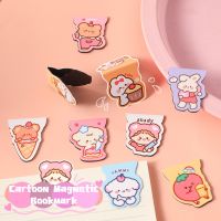 3 Pcs Kawaii Magnetic Bookmark Cute Cartoon Books Marker for Student Reading School Office Stationery Supplies Gift Paper Clip