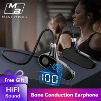 Mini Born หูฟังบลูทูธ ไม่เจ็บปวดหู-Hook ธุรกิจไร้สายบลูทูธ5.2หูฟัง Concept Bone Conduction ลดเสียงรบกวนไฮไฟสเตอริโอ HD หูฟังเพลงชุดหูฟังกีฬากันน้ำ