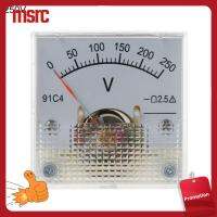 MSRC ประเภทตัวชี้ โวลต์มิเตอร์ DC 91C4-V 0-5โวลต์20โวลต์30โวลต์100โวลต์150โวลต์250โวลต์ เครื่องวัดแรงดันไฟฟ้า ความแม่นยำสูงและแม่นยำ ความแม่นยำระดับ2.5 มิเตอร์แผงอนาล็อก บ้านในบ้าน