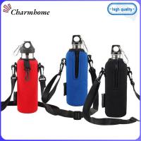 CHARMHOME 750ML ตั้งแคมป์ Neoprene หุ้มฉนวน ที่คลุมกระเป๋า ปรับได้ปรับได้ กระเป๋าใส่ขวด กระเป๋าใส่ขวด ที่ใส่ขวดน้ำ สายคล้องไหล่